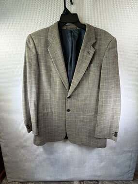 Mani by Giorgio Armani  Plaid Wool Sport Coat Blazer 46R